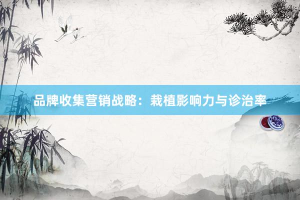 品牌收集营销战略：栽植影响力与诊治率
